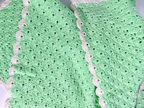 Kids and Babies' Crochet Blanket, kids room deco, kids gift, worsted wool and cotton blend